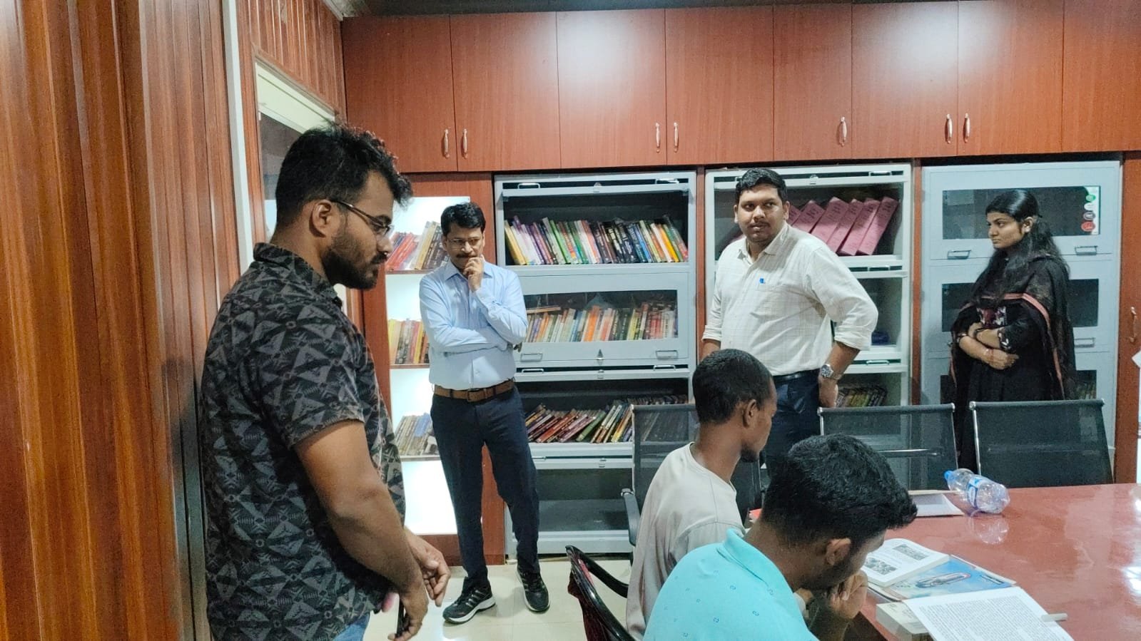 Dr. Promod Kumar Meherda, IAS, Additional Secretary, Ministry of Agriculture & Farmers Welfare, Government of India, and District Prabhari (NITI Aayog), Government of India to Sarangada Gram Panchayat for GP Library